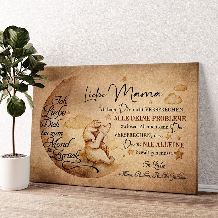 Leinwandbild personalisiert Niemals alleine