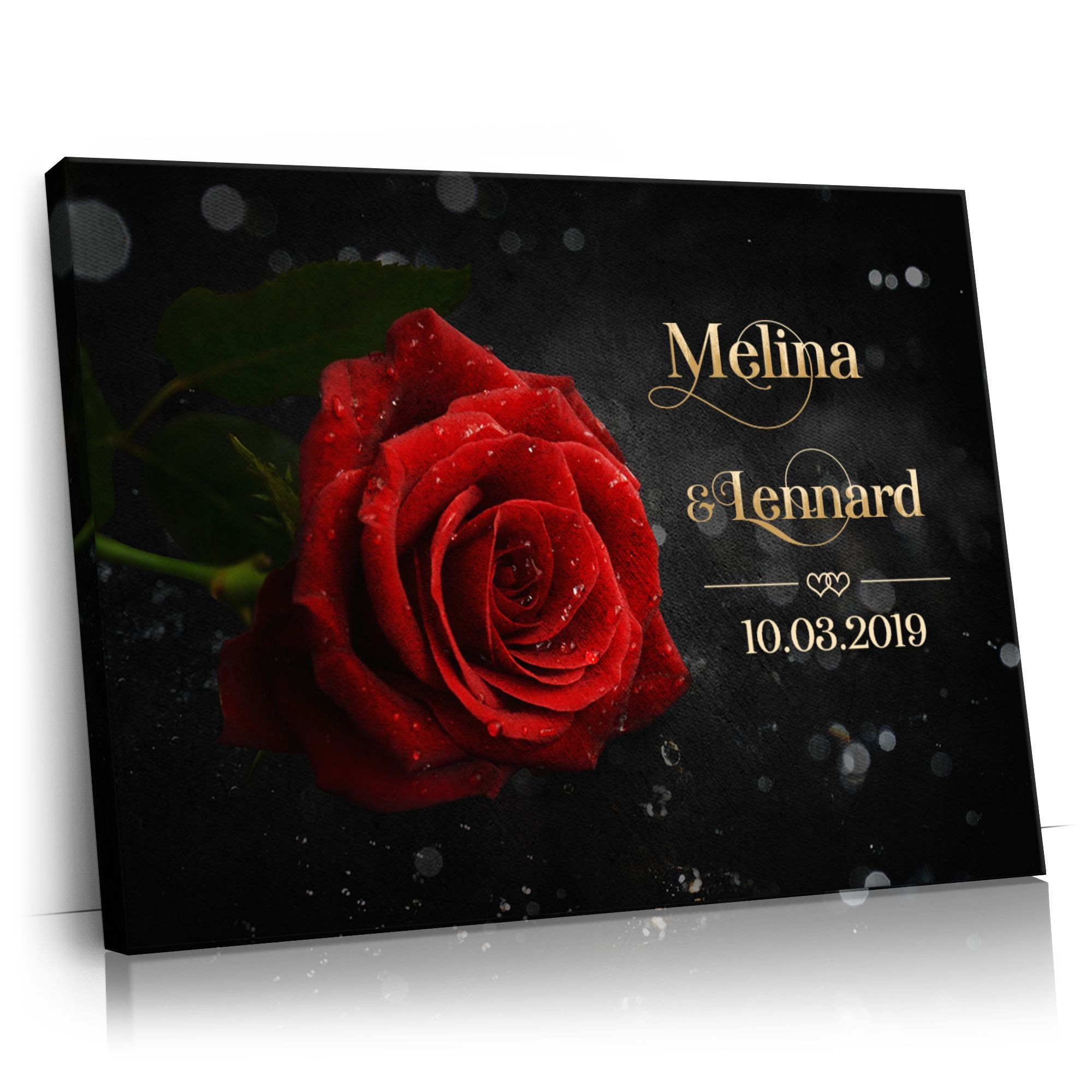 Personalisierbares Geschenk Rose der Liebe