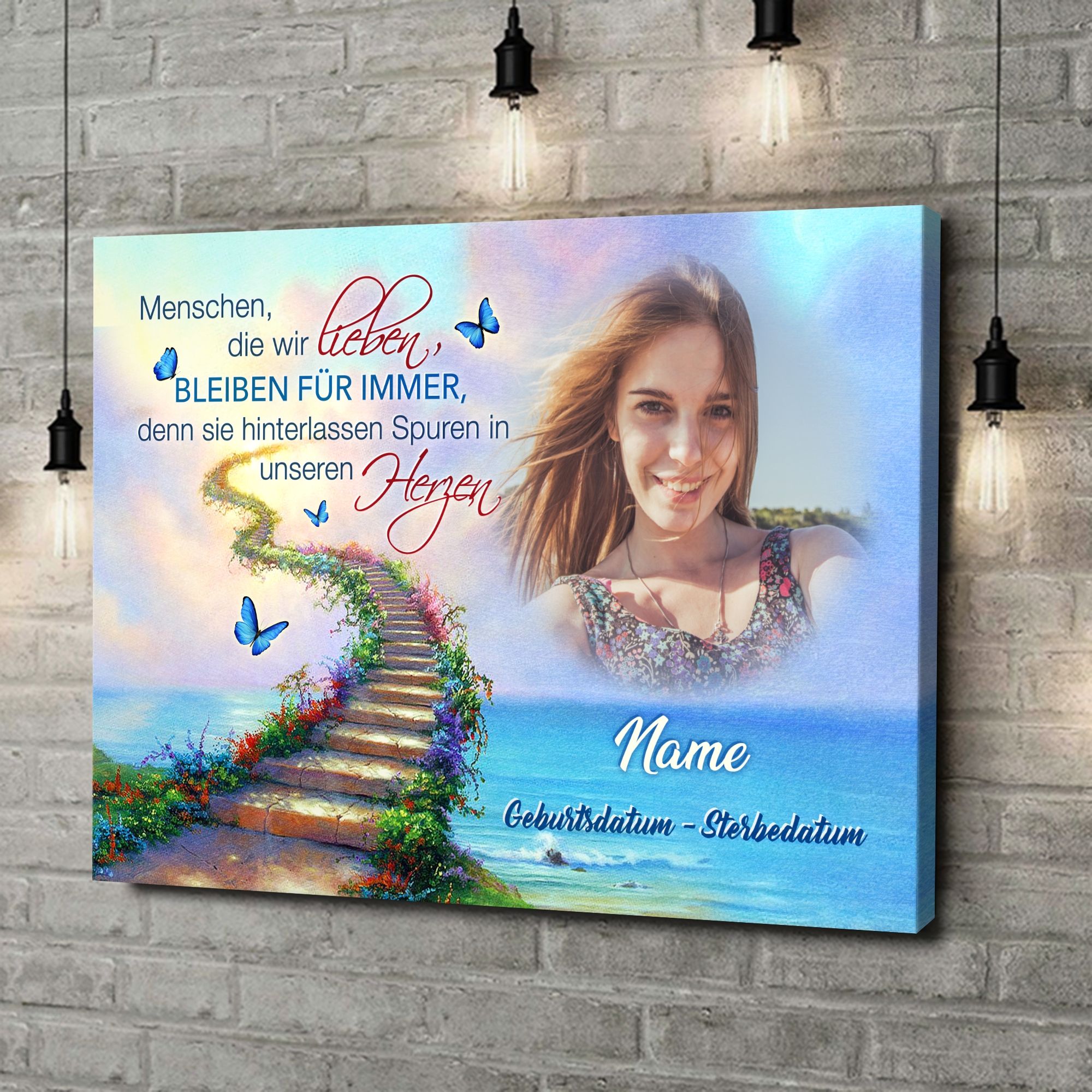 Liebesleinwand als Geschenk Spuren im Herzen