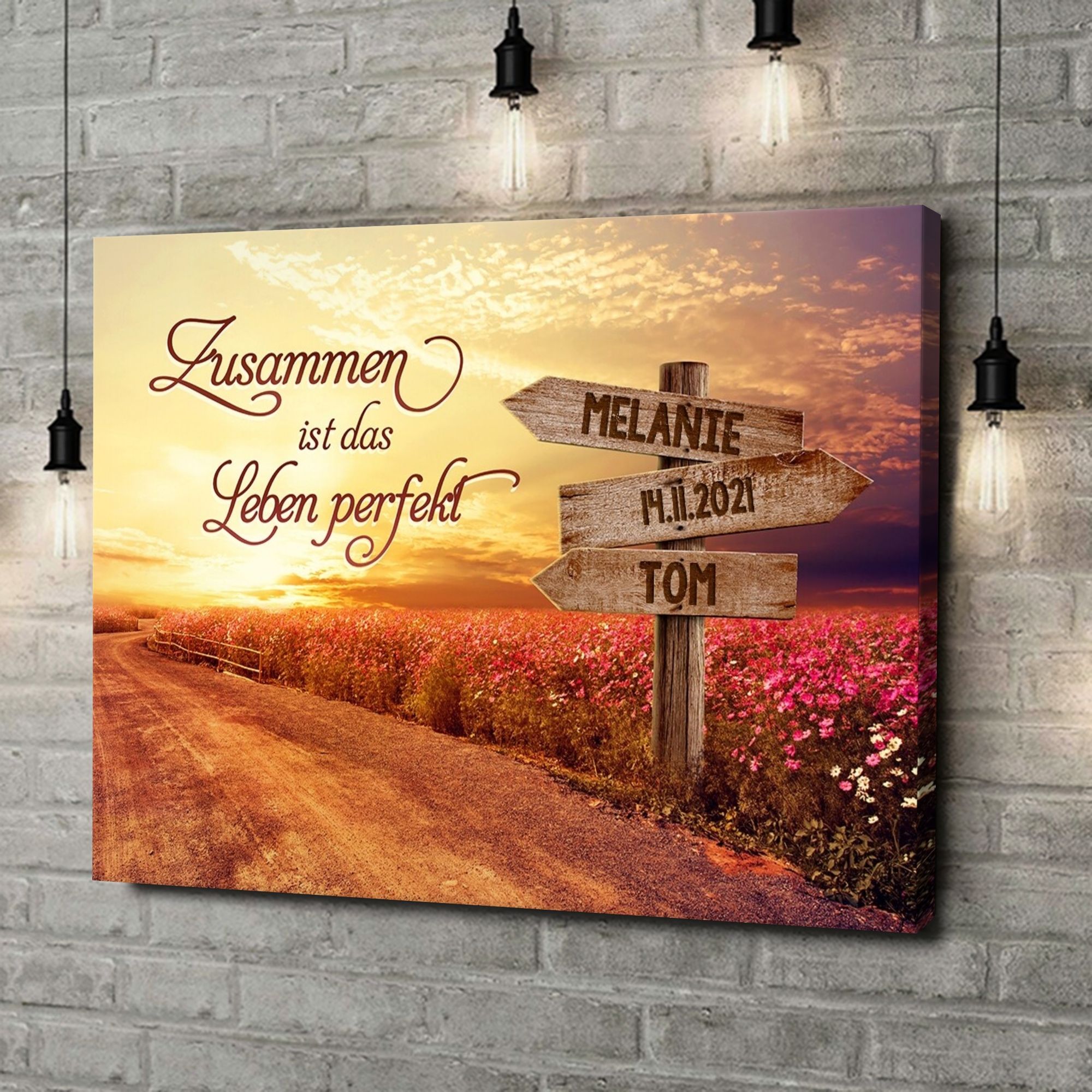 Liebesleinwand als Geschenk Weg zum Glück