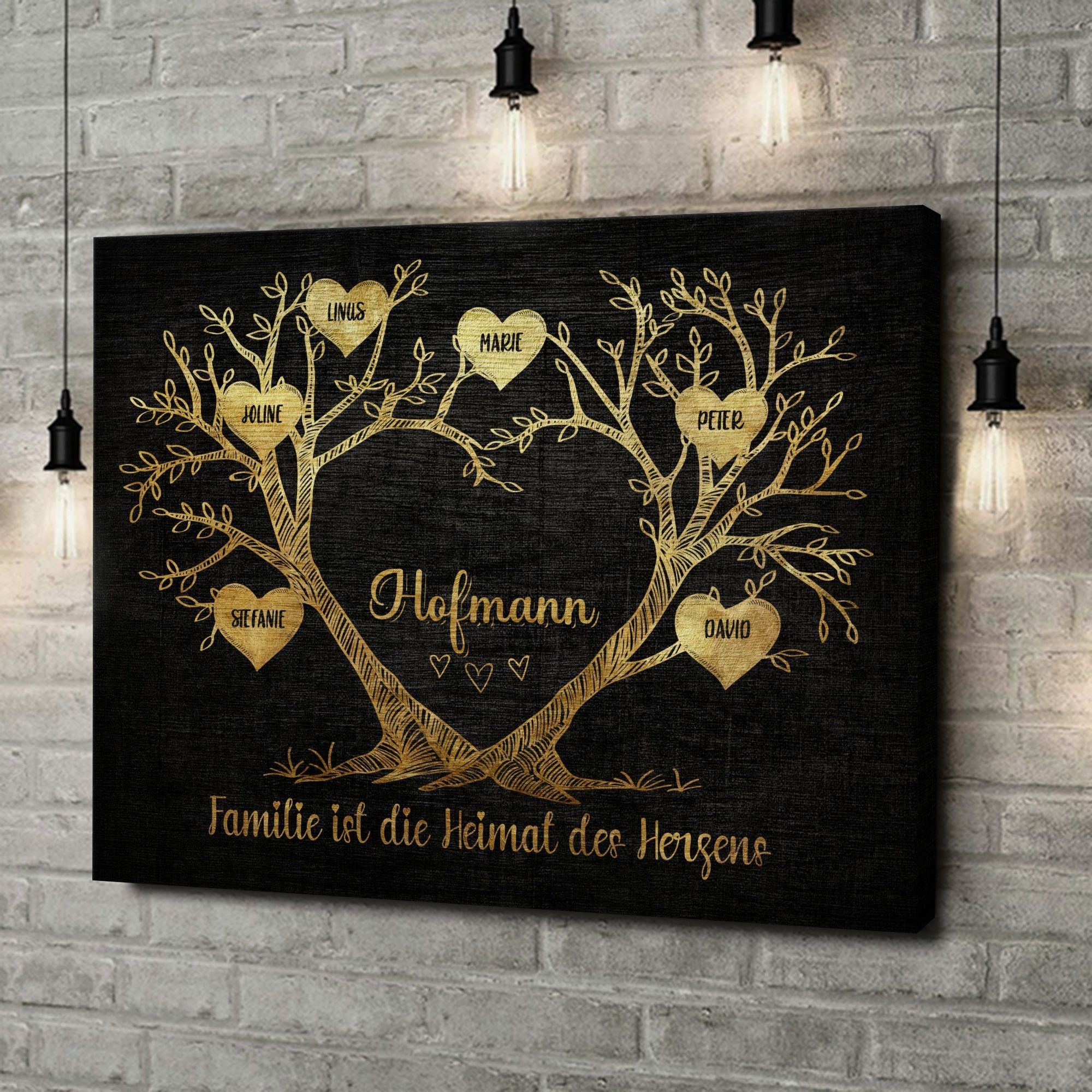 Liebesleinwand als Geschenk Zuhause der Herzen