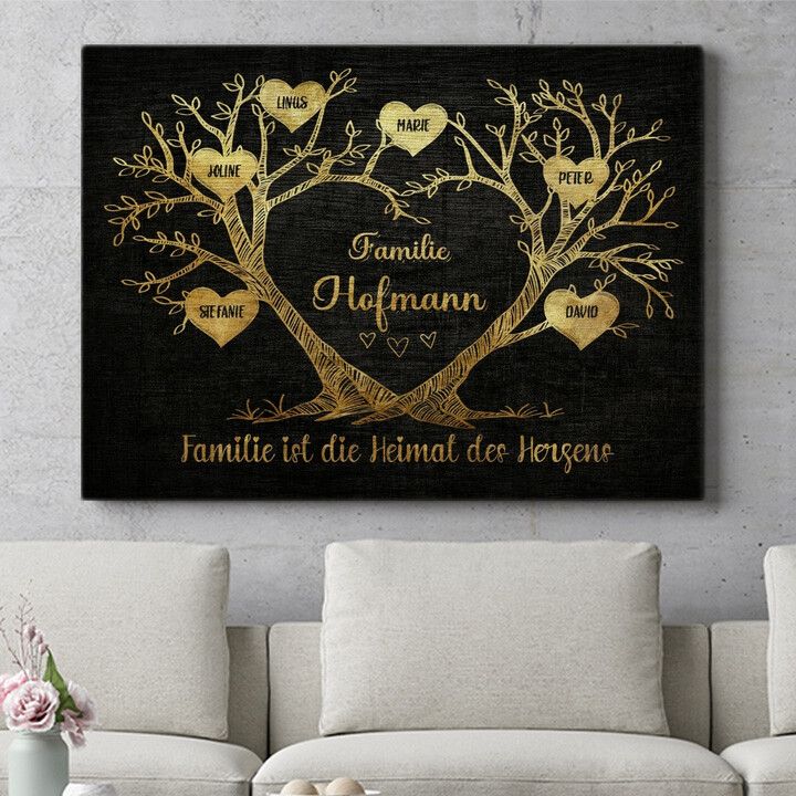 Personalisiertes Wandbild Zuhause der Herzen