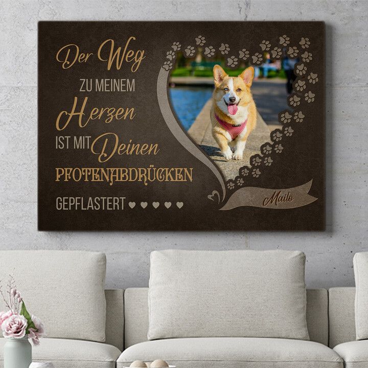Personalisiertes Wandbild Pfotenabdrücke