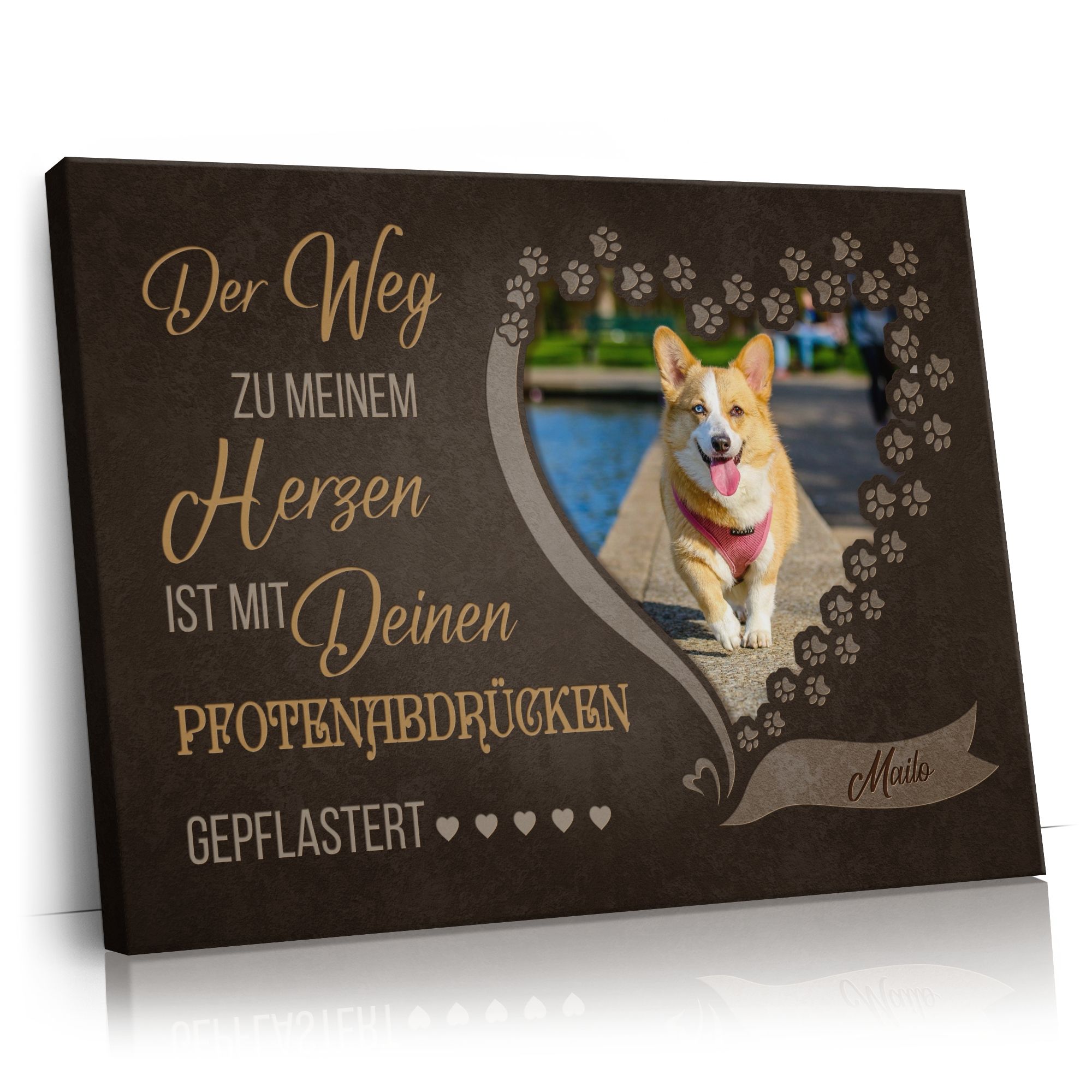 Personalisierbares Geschenk Pfotenabdrücke