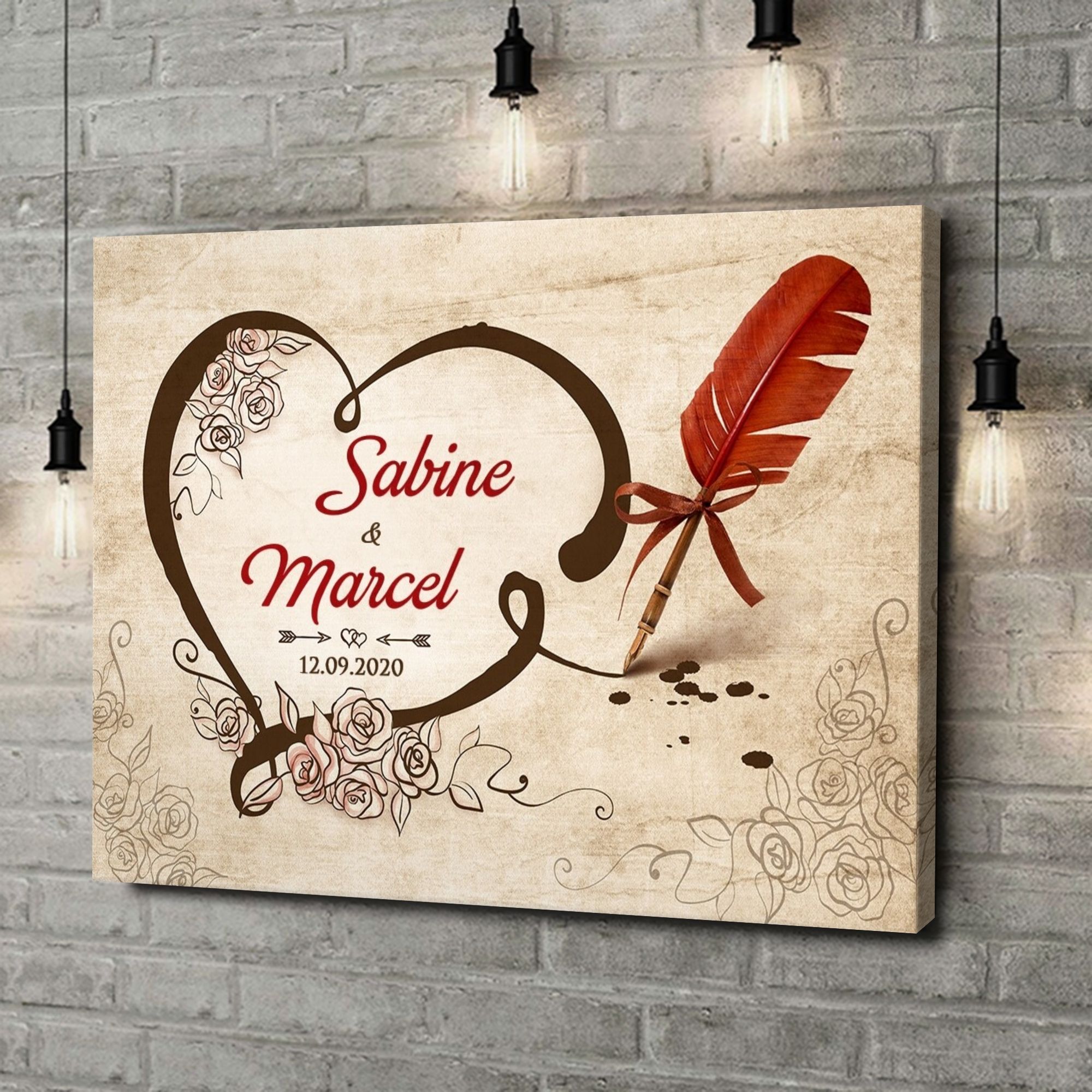 Liebesleinwand als Geschenk Besiegelte Liebe