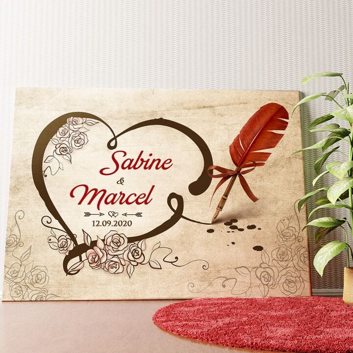 Besiegelte Liebe Wandbild personalisiert