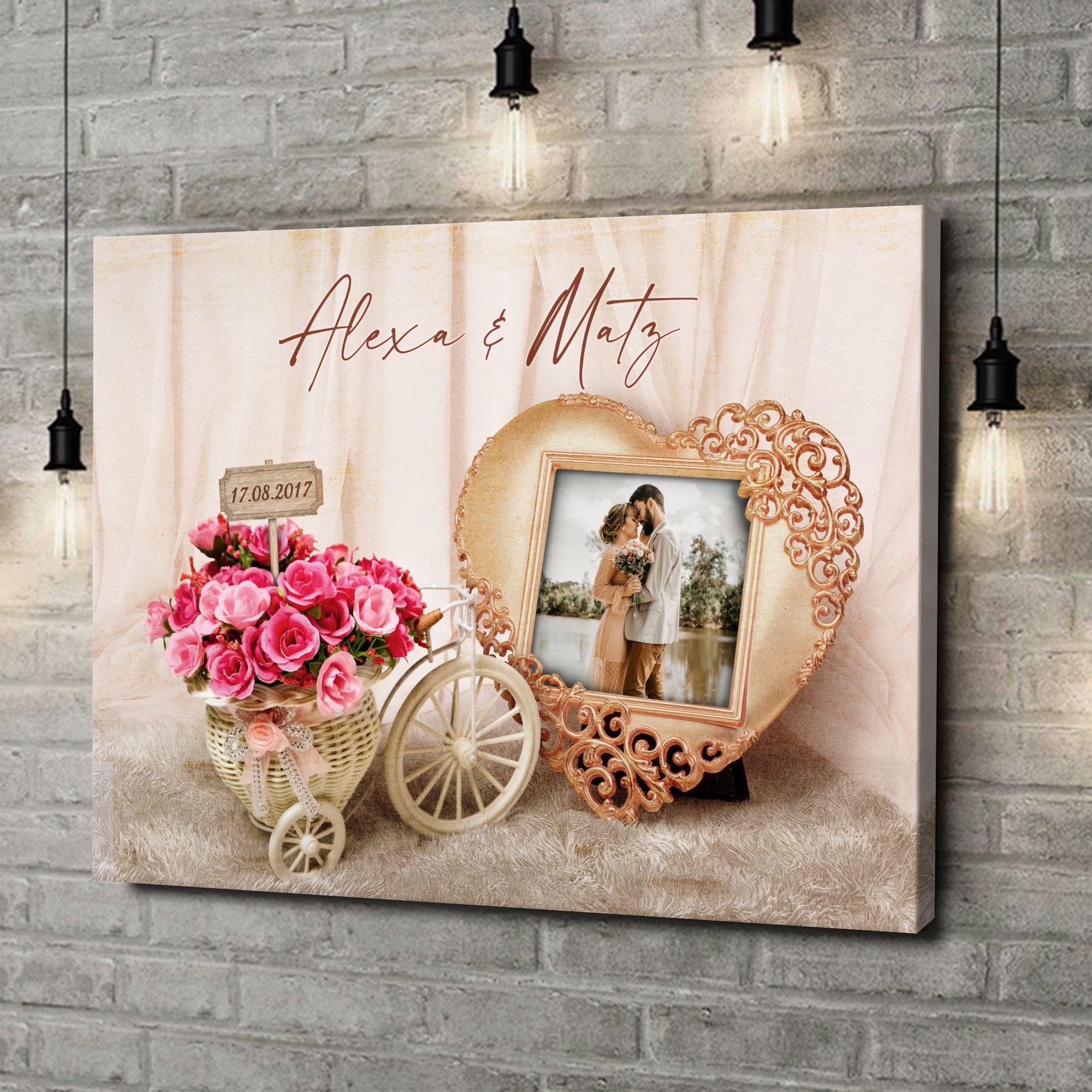 Liebesleinwand als Geschenk Hochzeitsgefühle