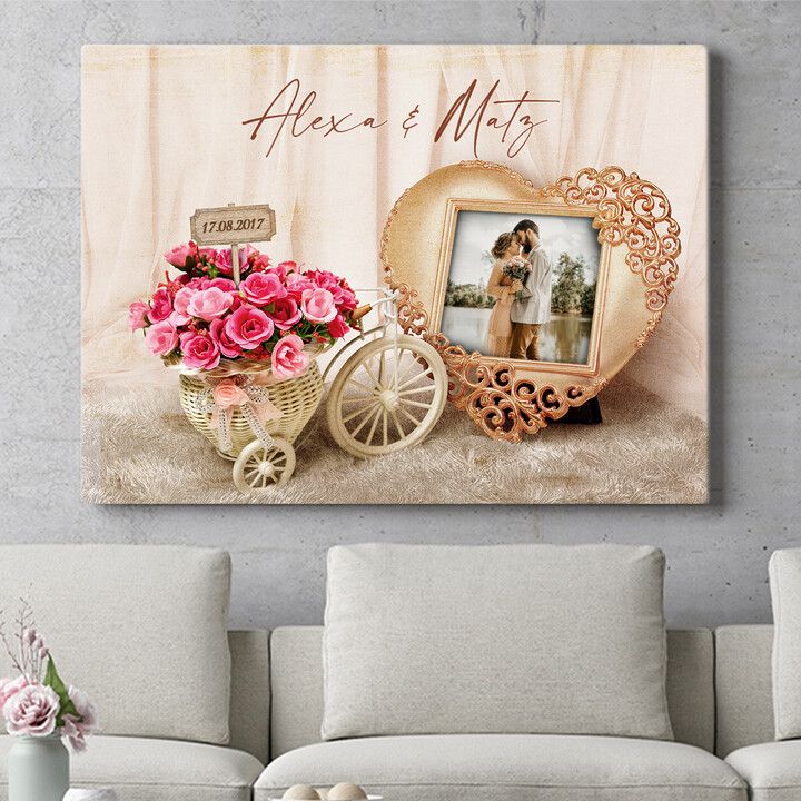 Personalisiertes Wandbild Hochzeitsgefühle