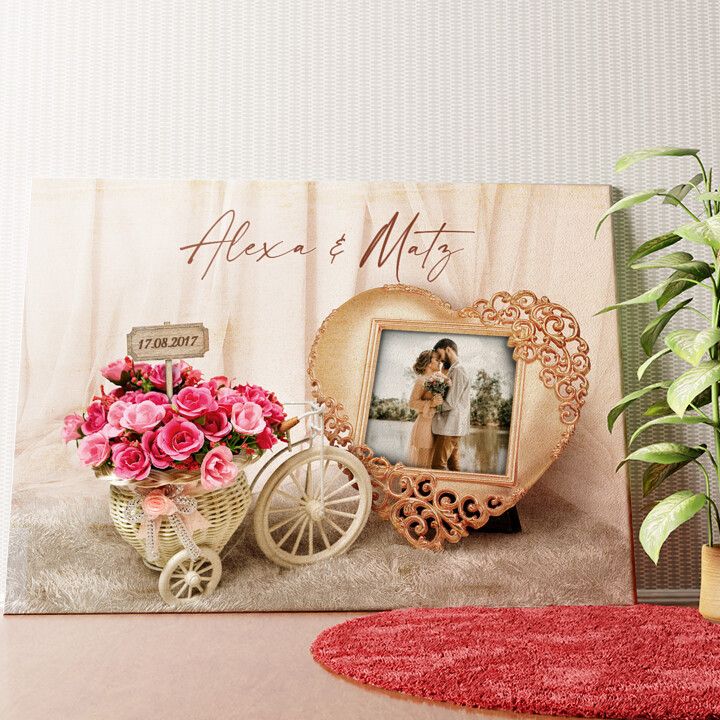 Hochzeitsgefühle Wandbild personalisiert