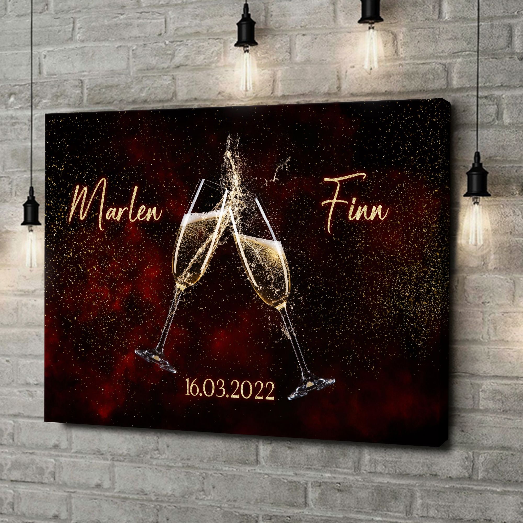 Liebesleinwand als Geschenk Unser Glück