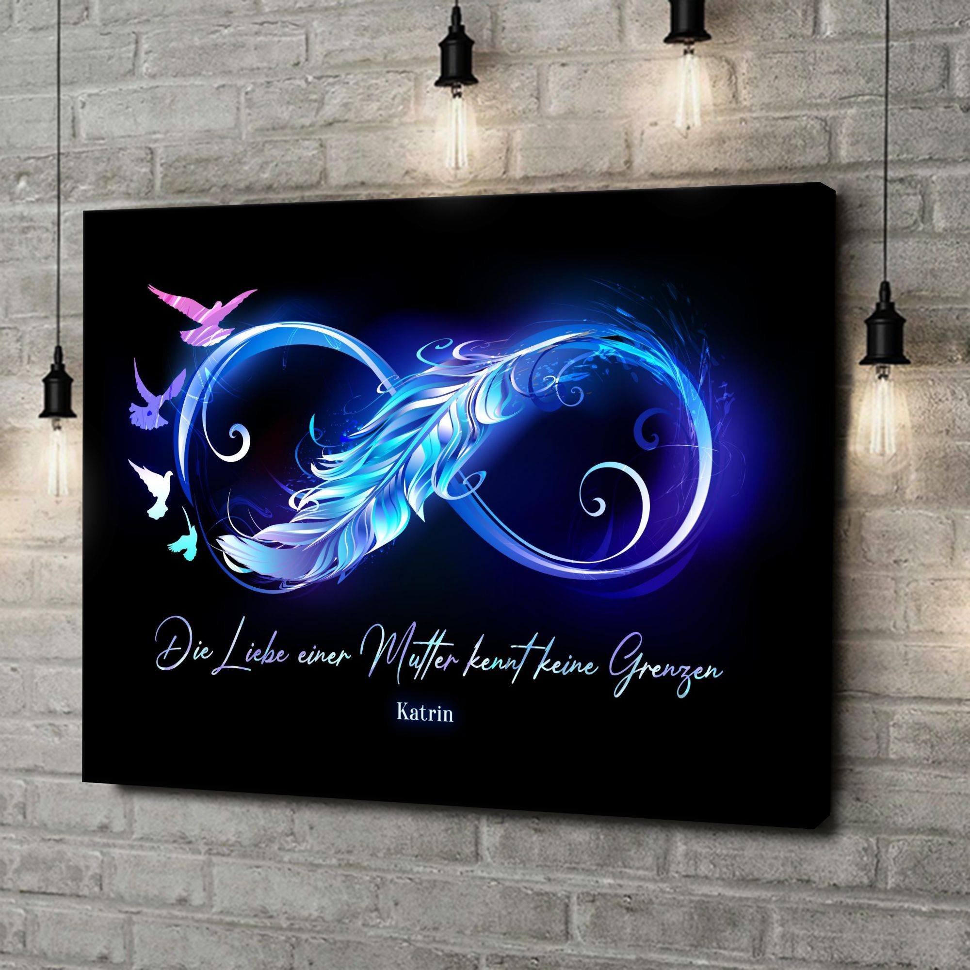 Liebesleinwand als Geschenk Mamas Liebe kennt keine Grenzen