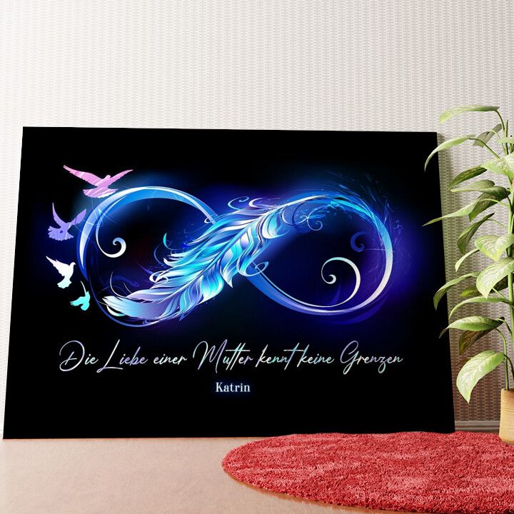 Mamas Liebe kennt keine Grenzen Wandbild personalisiert