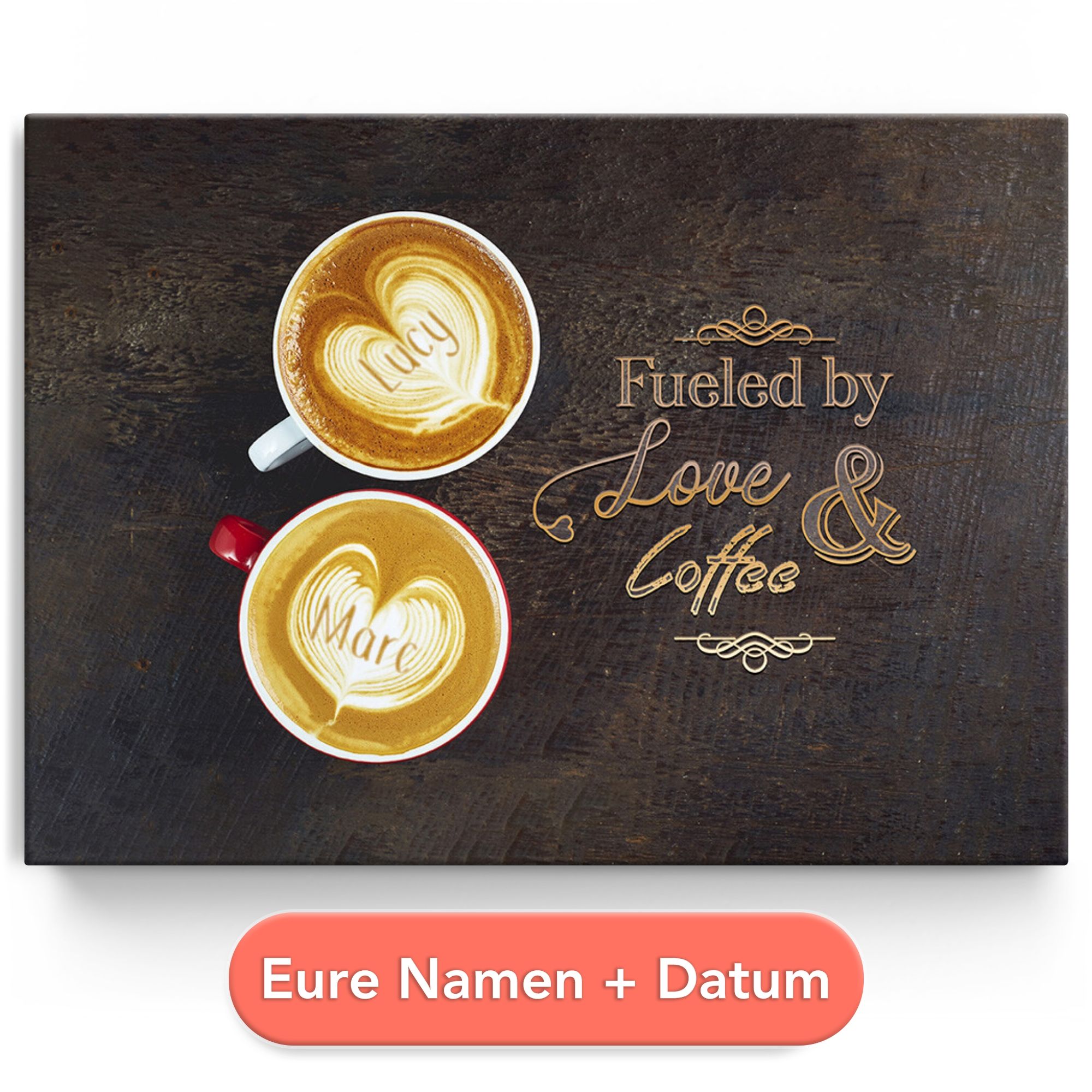 Personalisiertes Leinwandbild Coffee