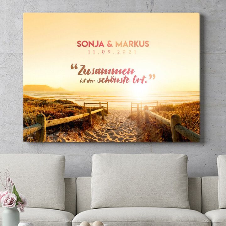 Personalisiertes Wandbild Beach