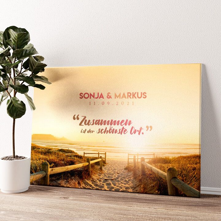 Leinwandbild personalisiert Beach