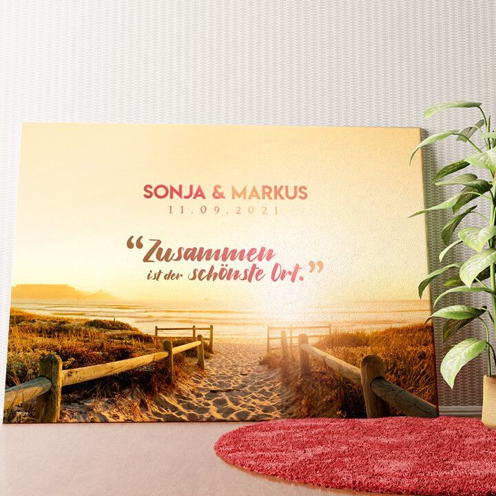 Beach Wandbild personalisiert