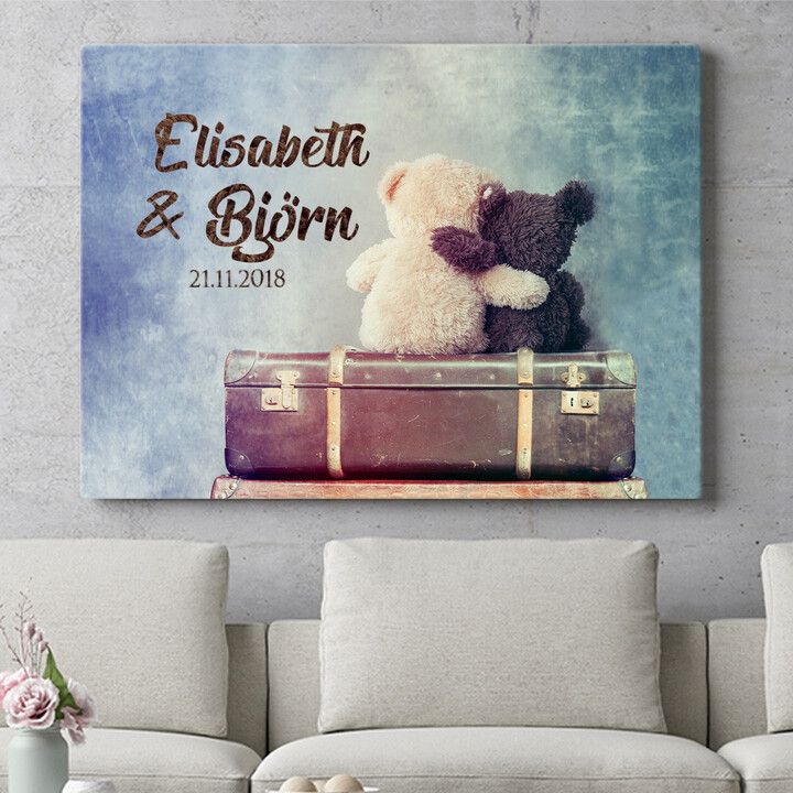 Personalisiertes Wandbild Teddybears