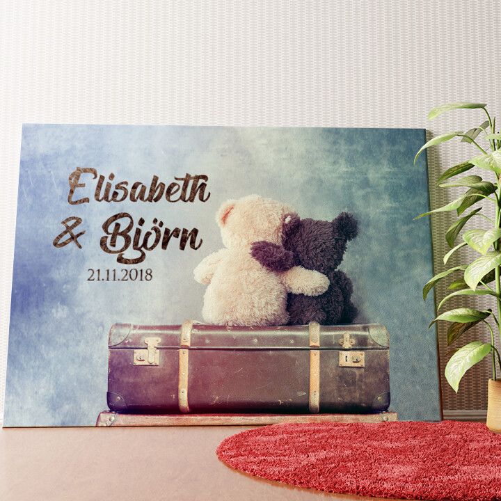 Teddybears Wandbild personalisiert