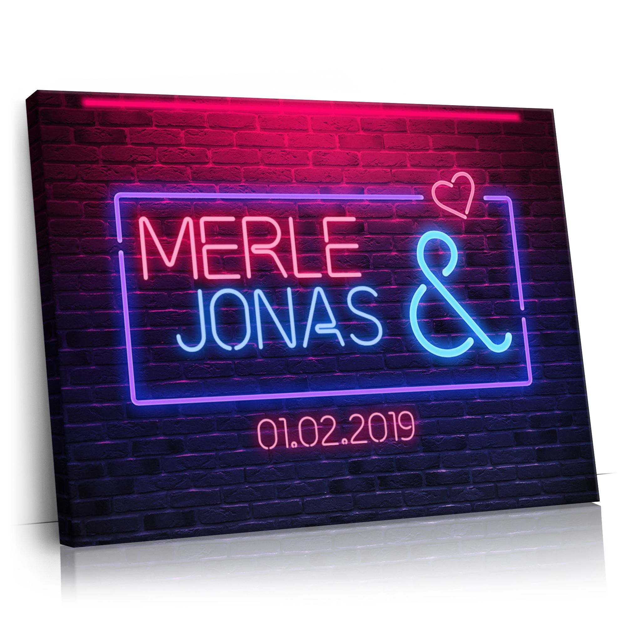 Personalisierbares Geschenk Neon Love