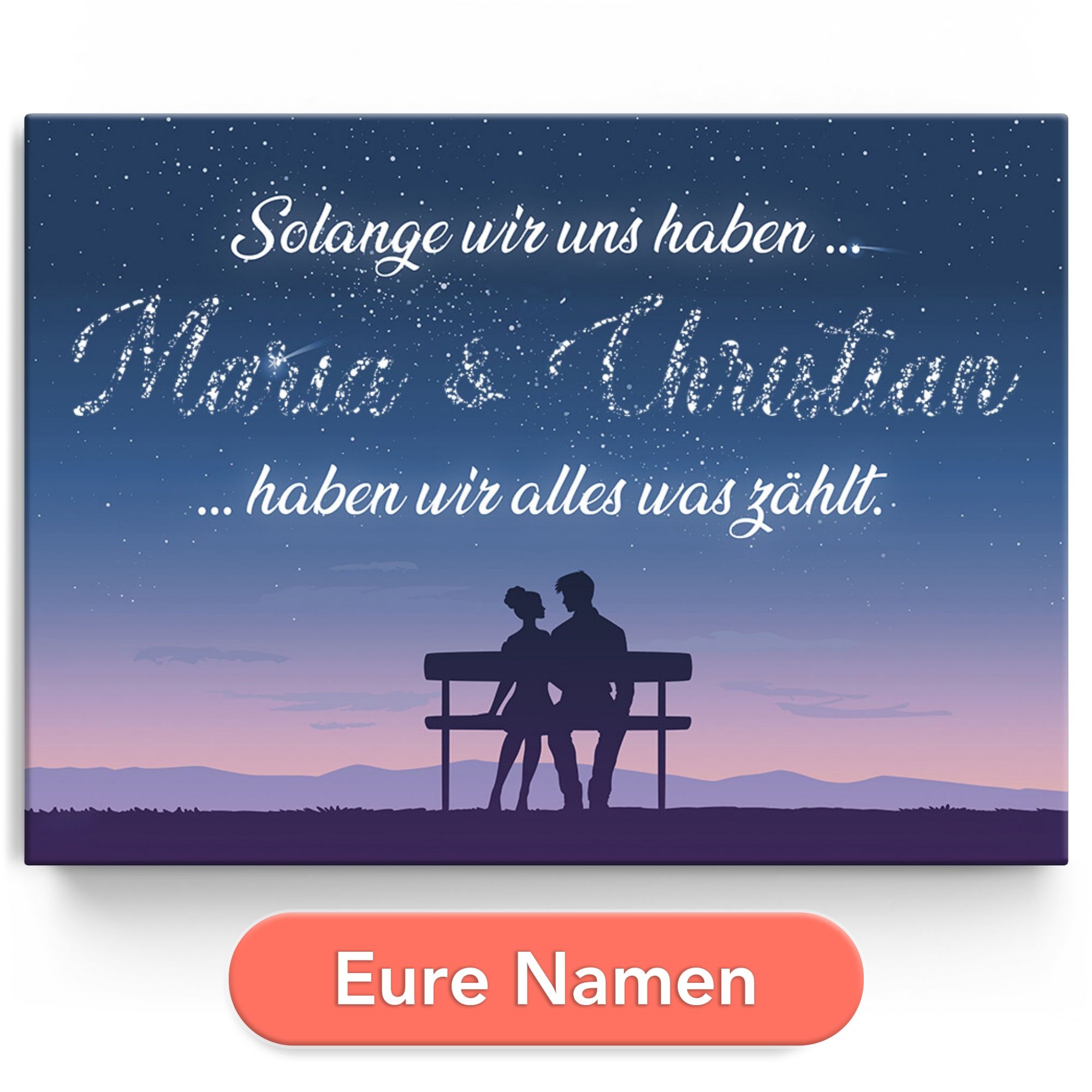 Personalisiertes Leinwandbild Forever