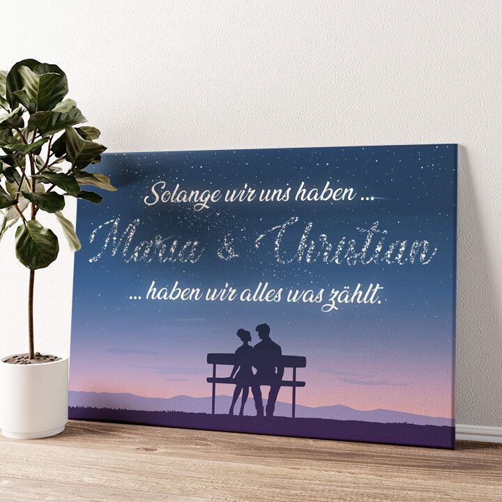 Leinwandbild personalisiert Forever