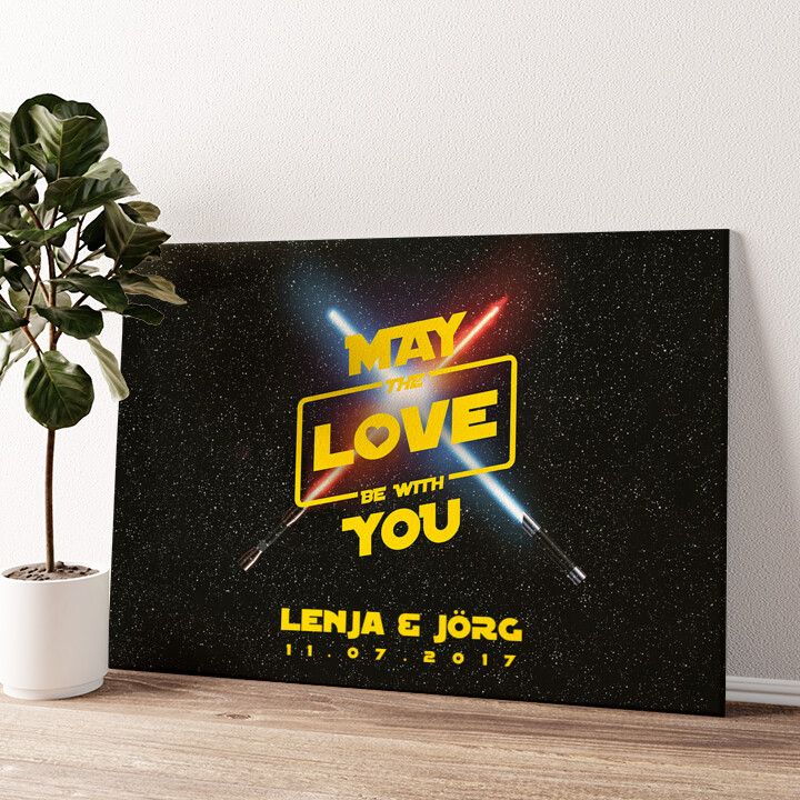 Leinwandbild personalisiert May The Love Be With You