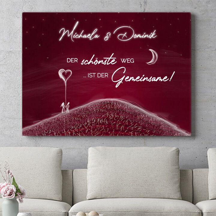 Personalisiertes Wandbild Love Hill