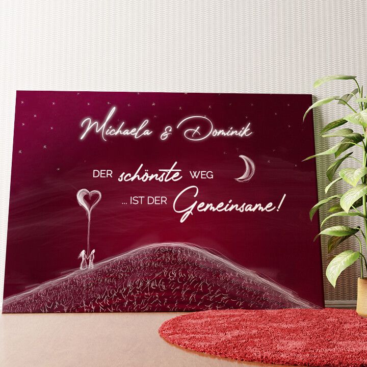 Love Hill Wandbild personalisiert