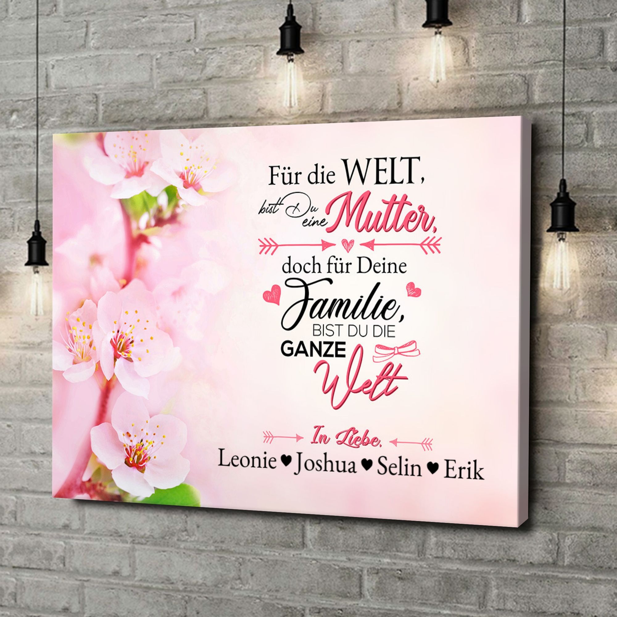 Liebesleinwand als Geschenk Die ganze Welt