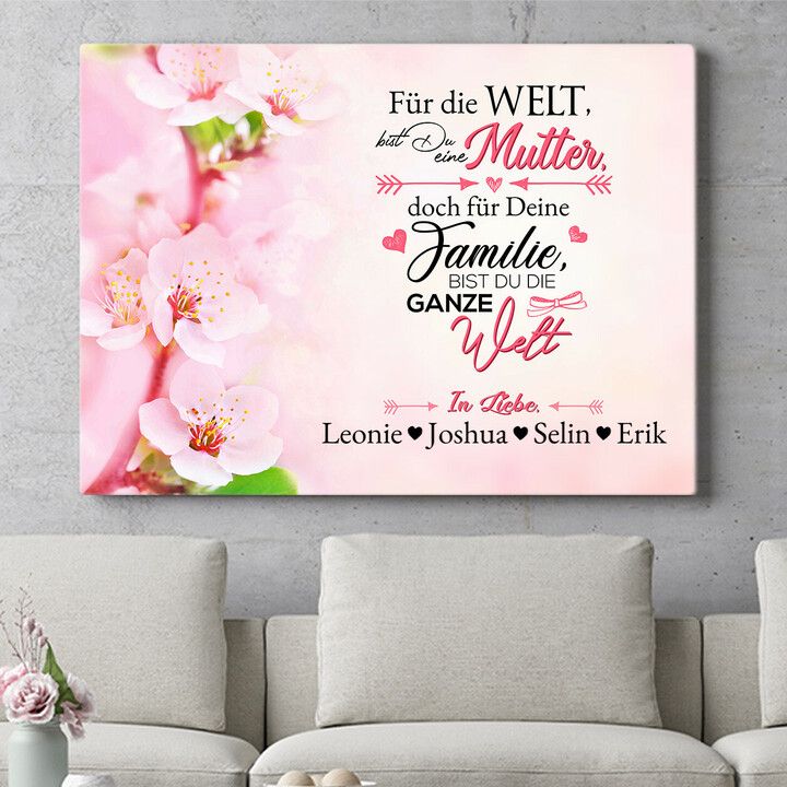 Personalisiertes Wandbild Die ganze Welt