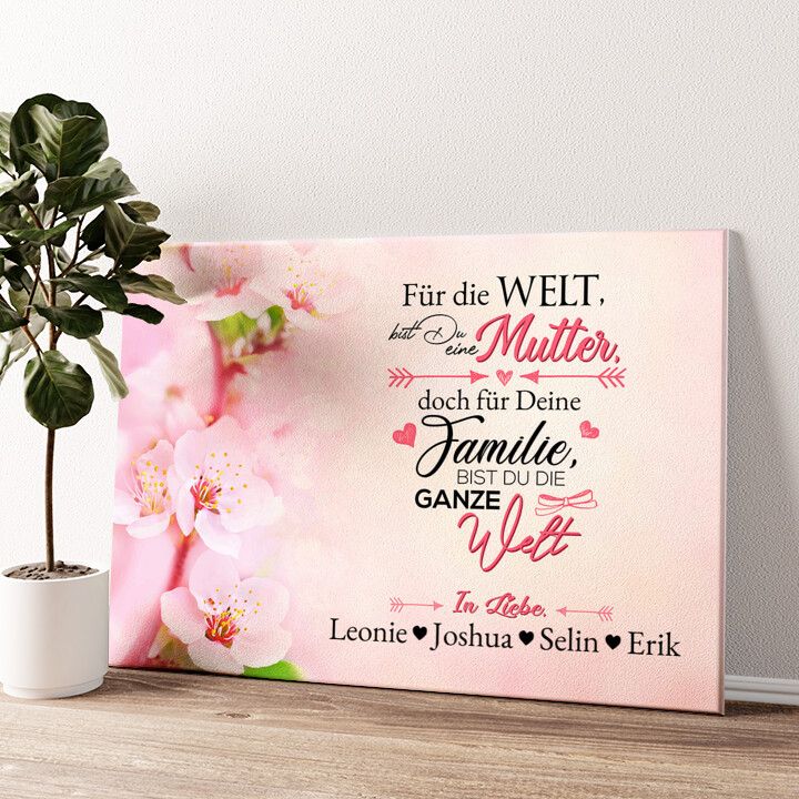 Leinwandbild personalisiert Die ganze Welt