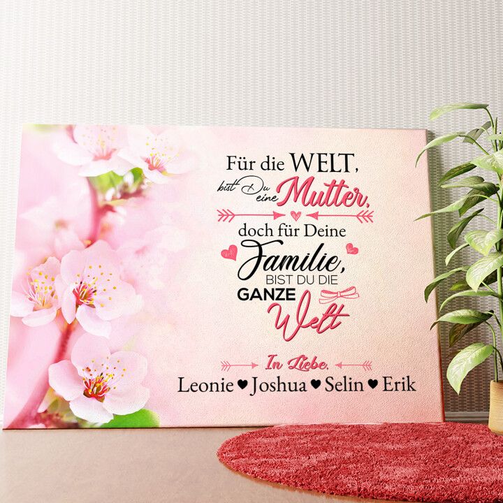 Die ganze Welt Wandbild personalisiert