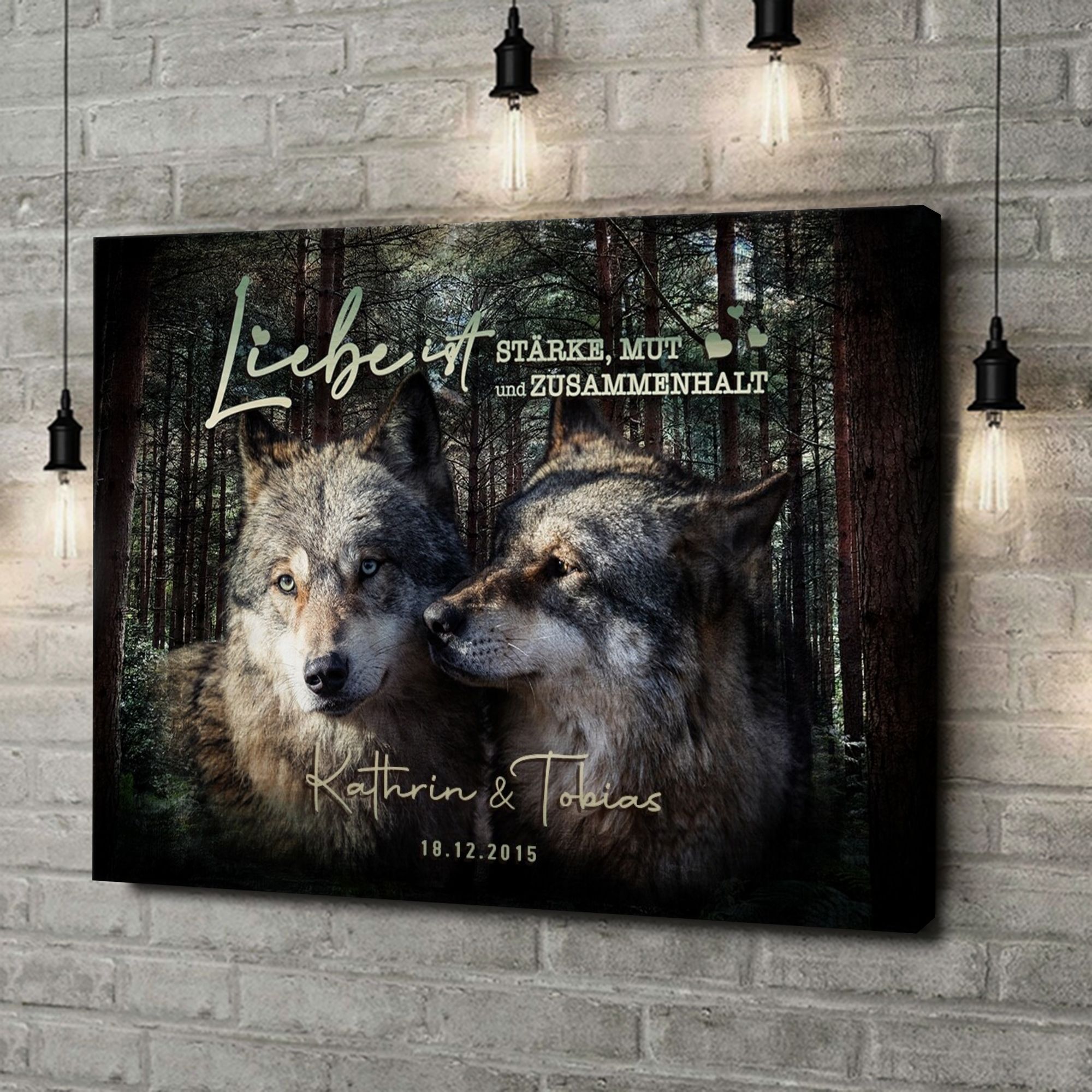 Liebesleinwand als Geschenk Stärke & Mut