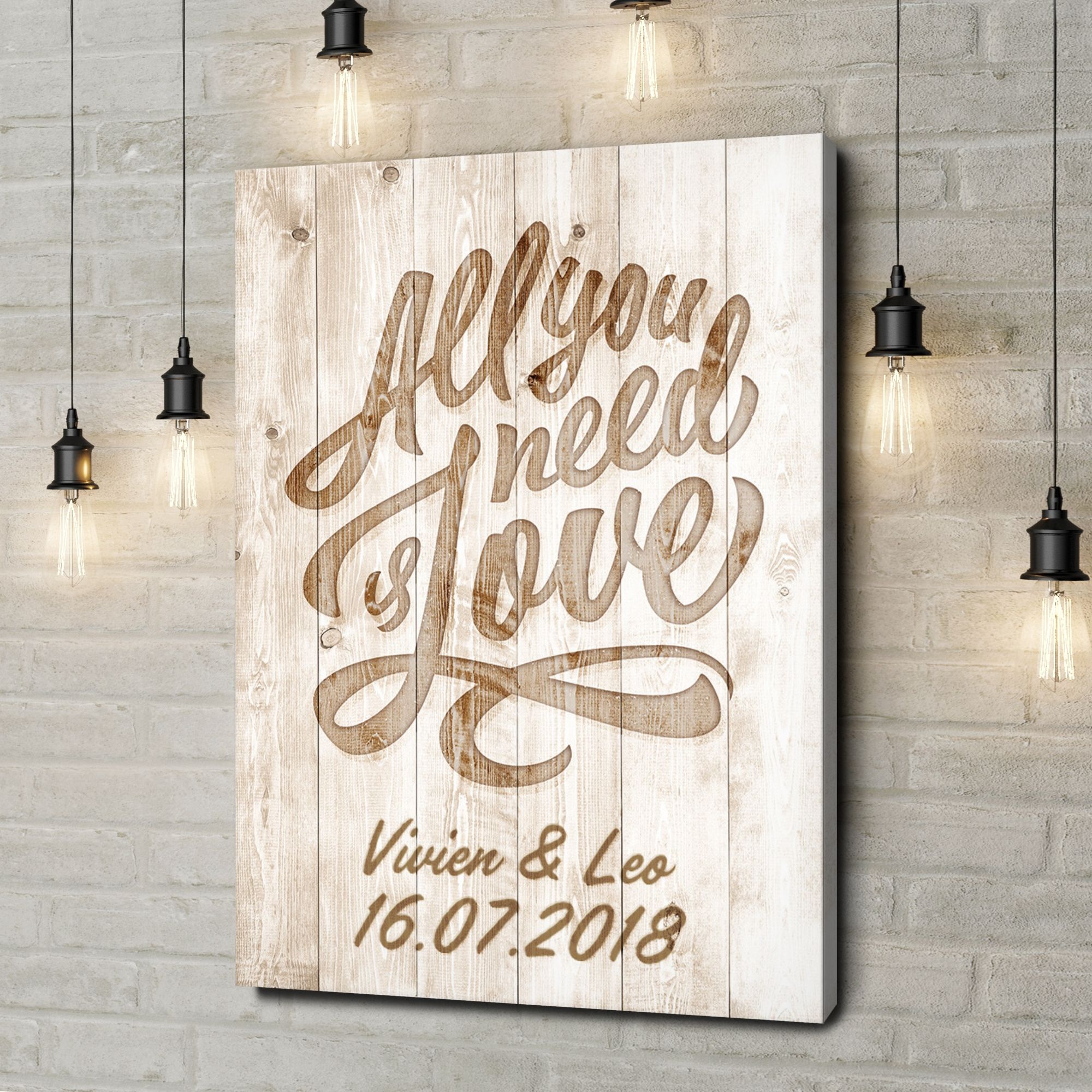 Liebesleinwand als Geschenk All You Need Is Love