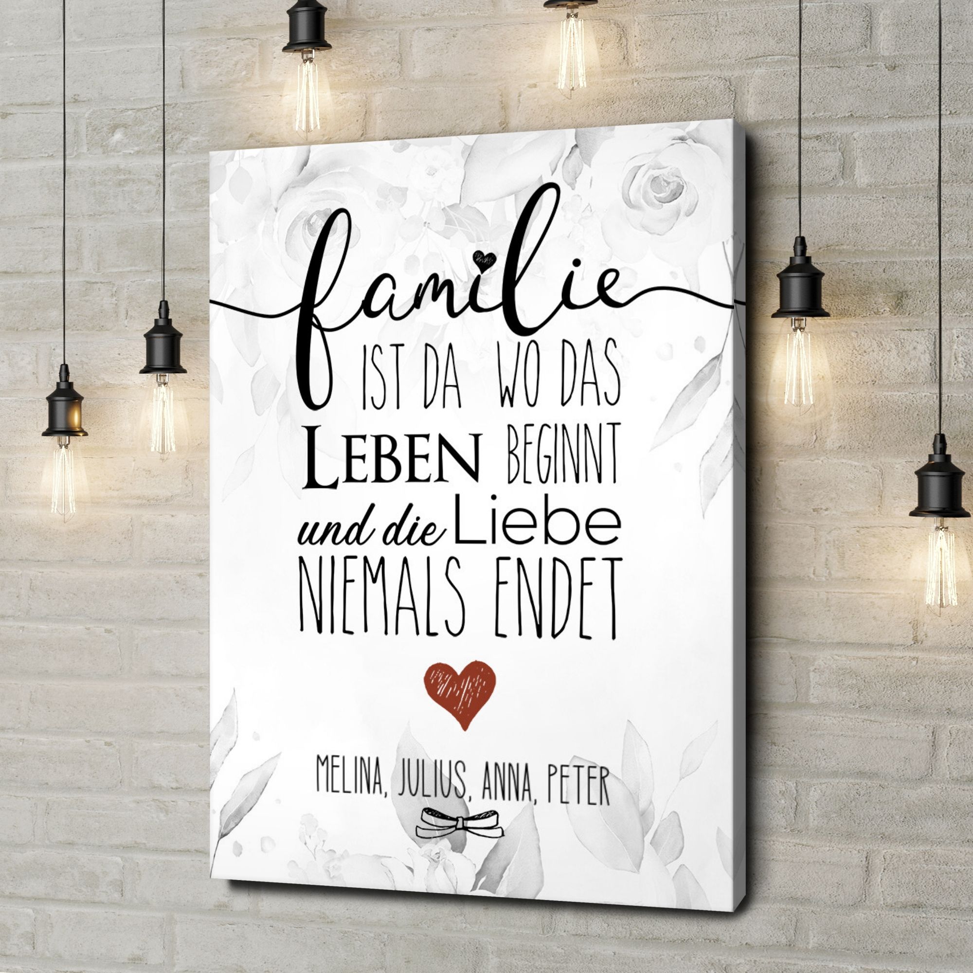 Liebesleinwand als Geschenk Family