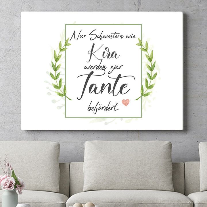 Personalisiertes Wandbild Schwester wird Tante