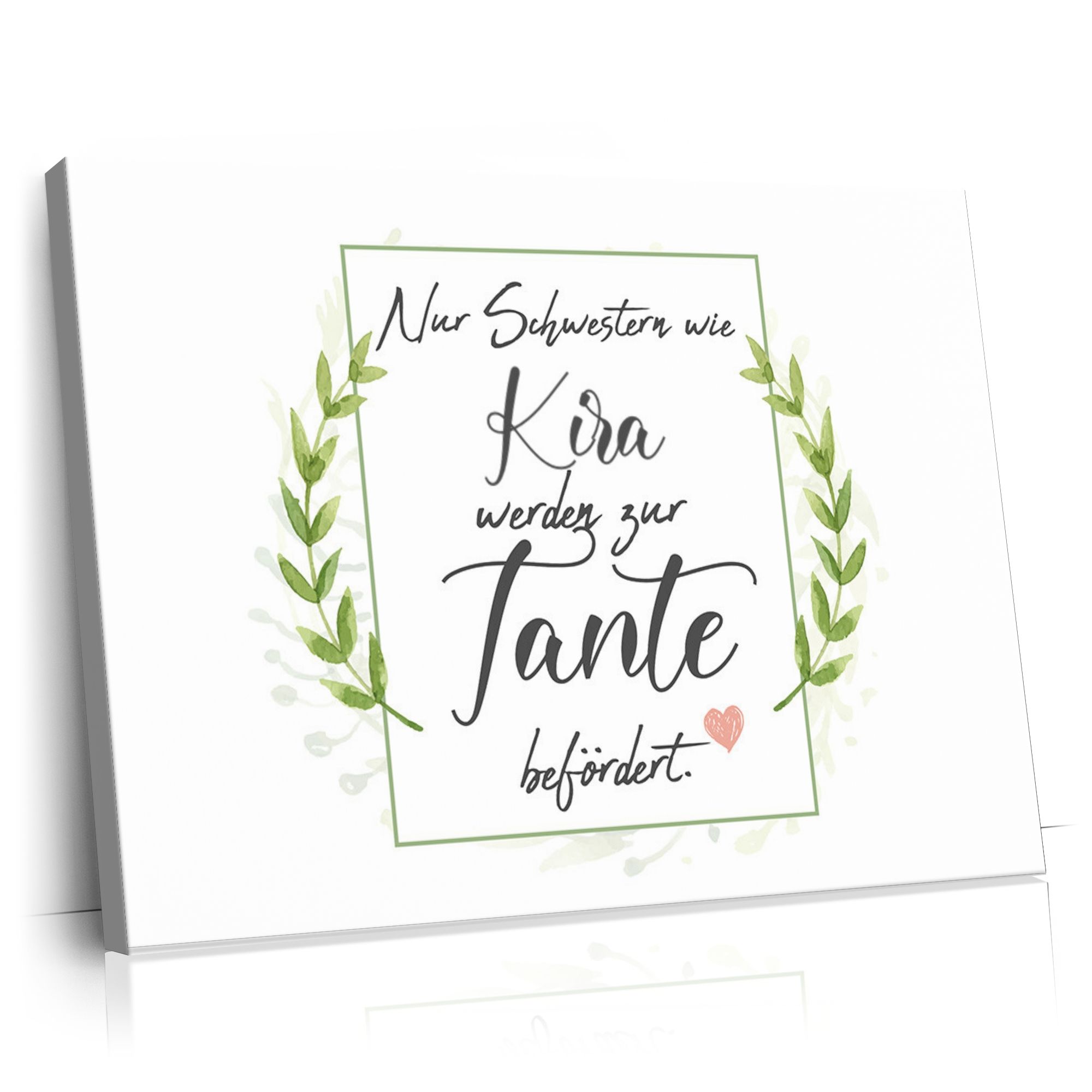 Personalisierbares Geschenk Schwester wird Tante