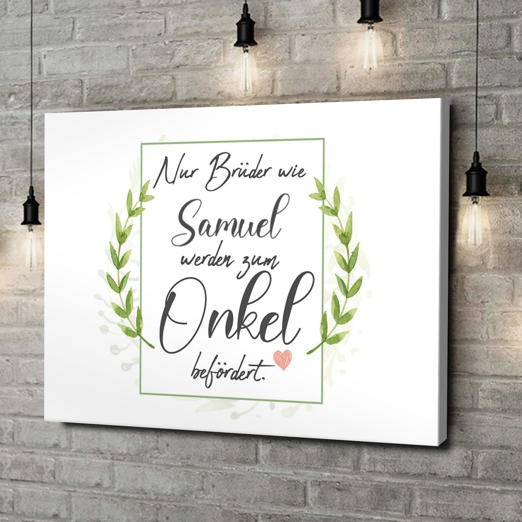 Liebesleinwand als Geschenk Bruder wird Onkel