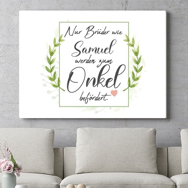 Personalisiertes Wandbild Bruder wird Onkel