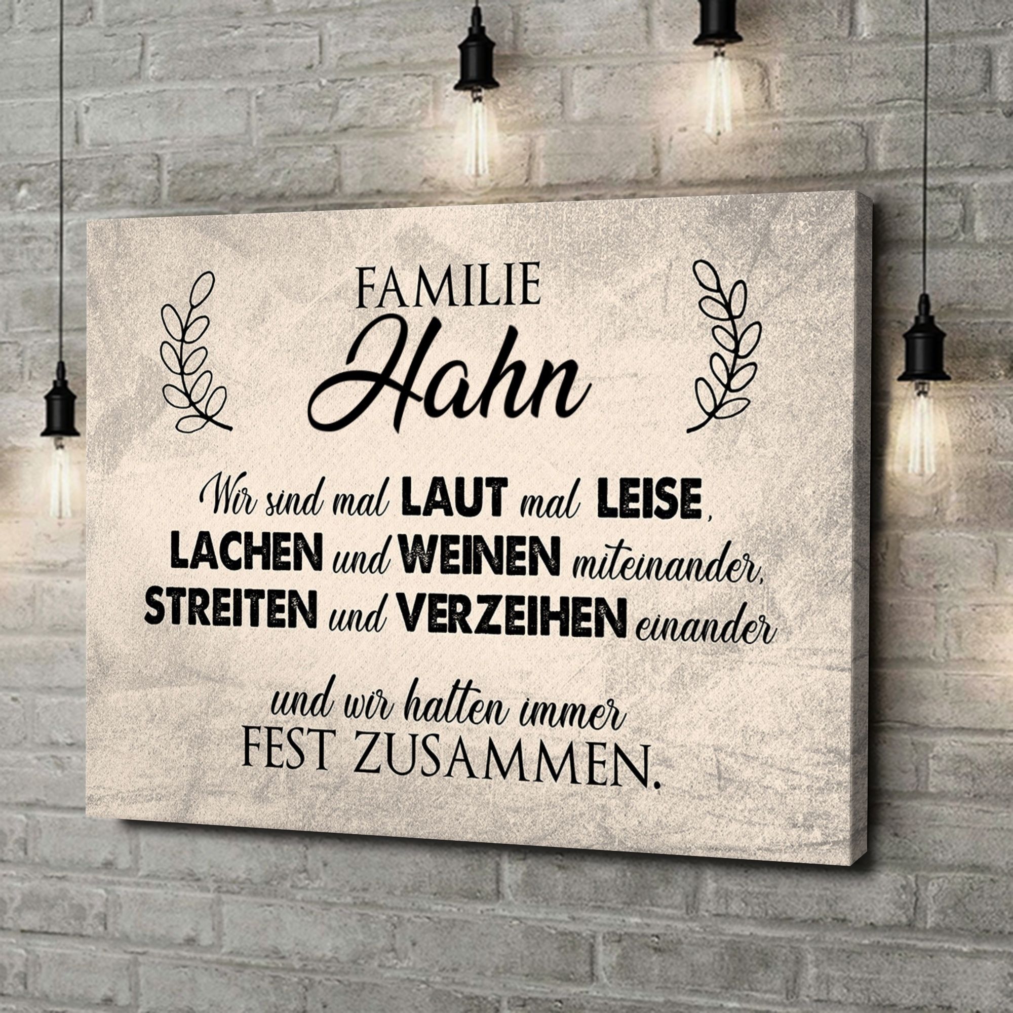 Liebesleinwand als Geschenk Zusammenhalt