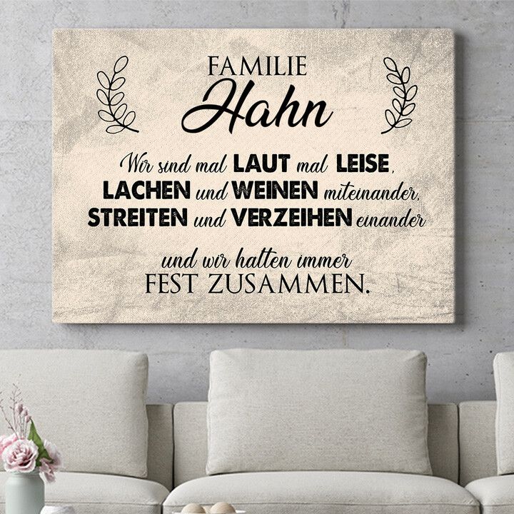 Personalisiertes Wandbild Zusammenhalt