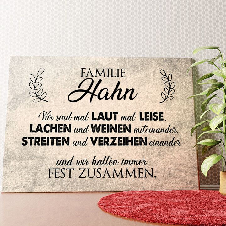 Zusammenhalt Wandbild personalisiert