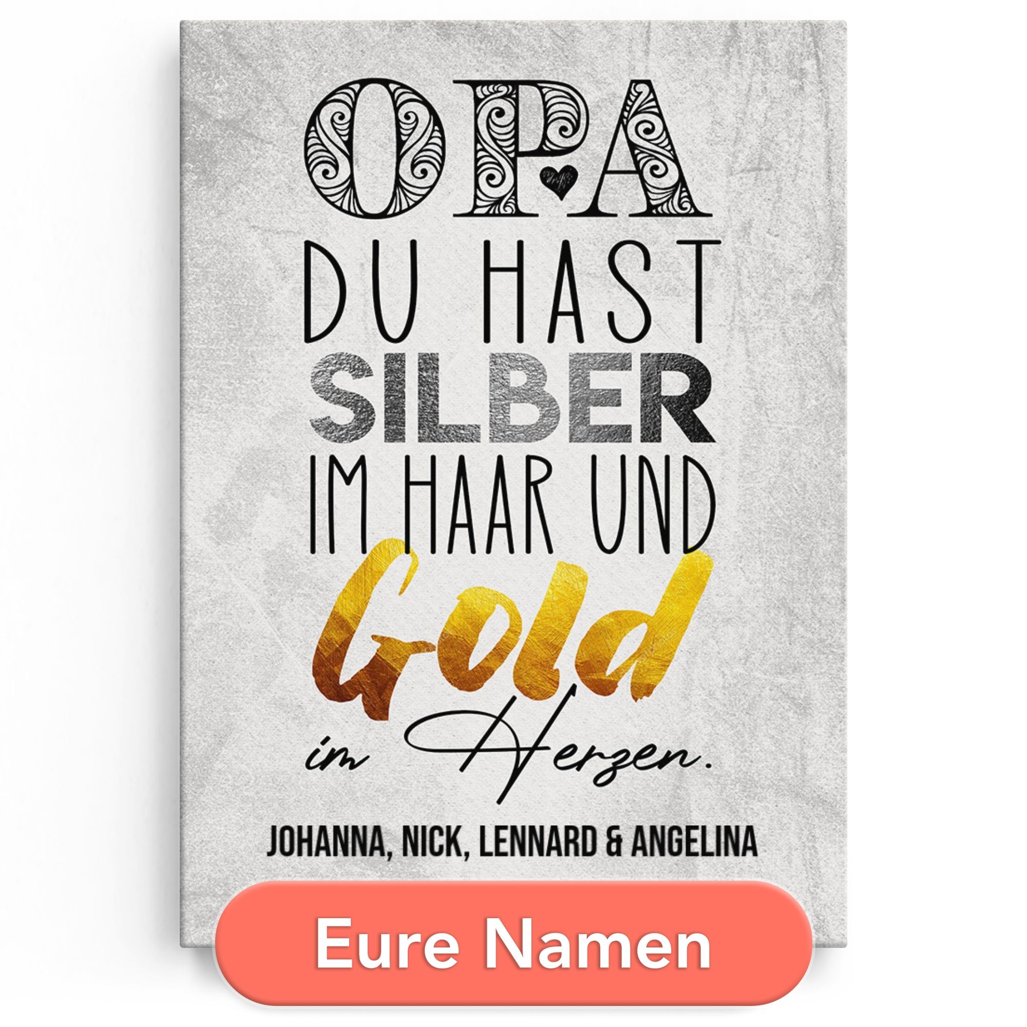 Gold im Herzen für Opa