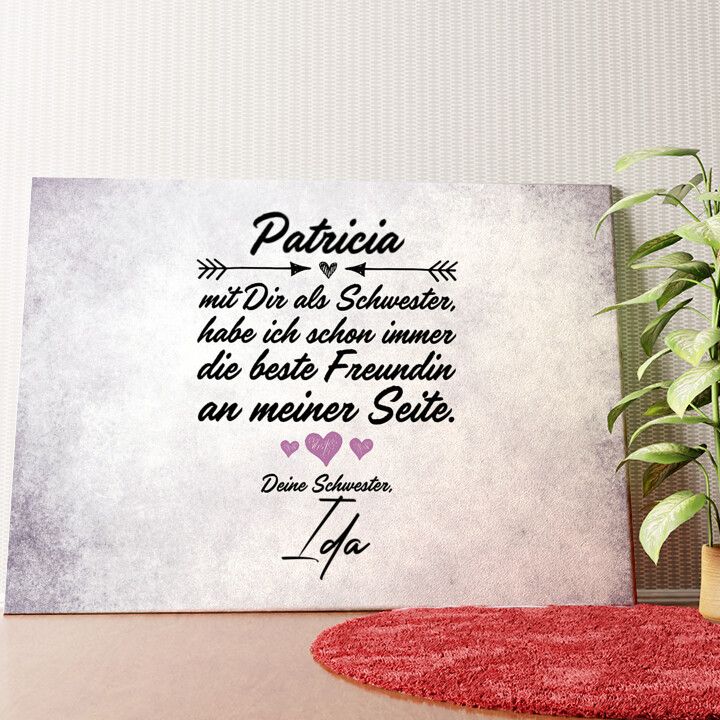 Beste Freundin Wandbild personalisiert