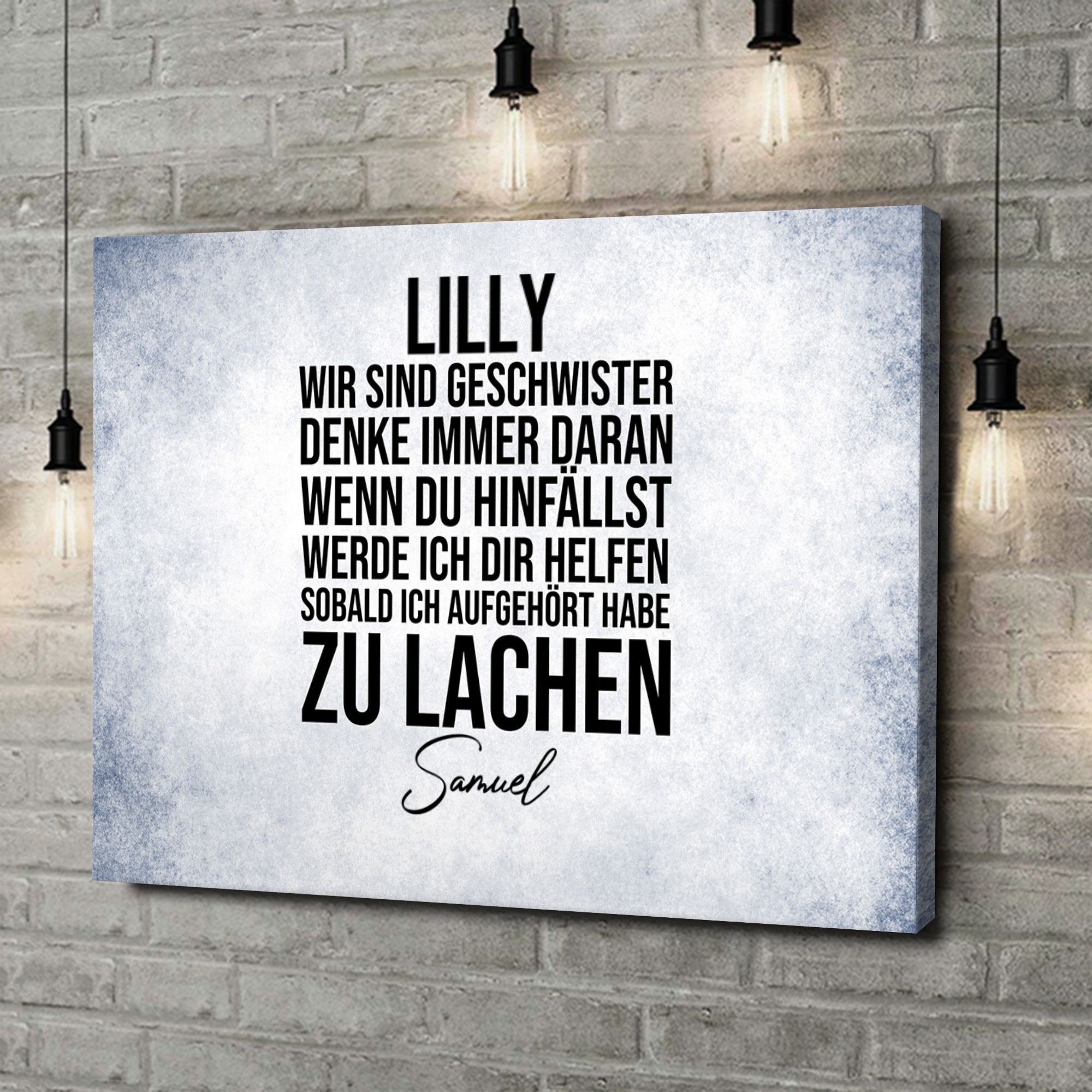 Liebesleinwand als Geschenk Geschwisterliebe