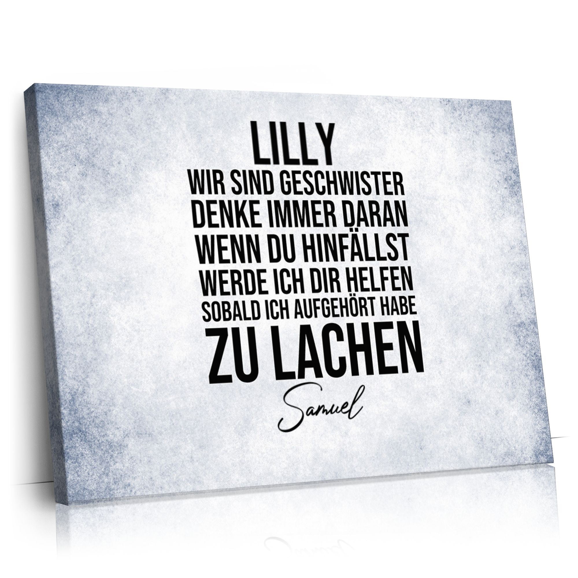 Personalisierbares Geschenk Geschwisterliebe