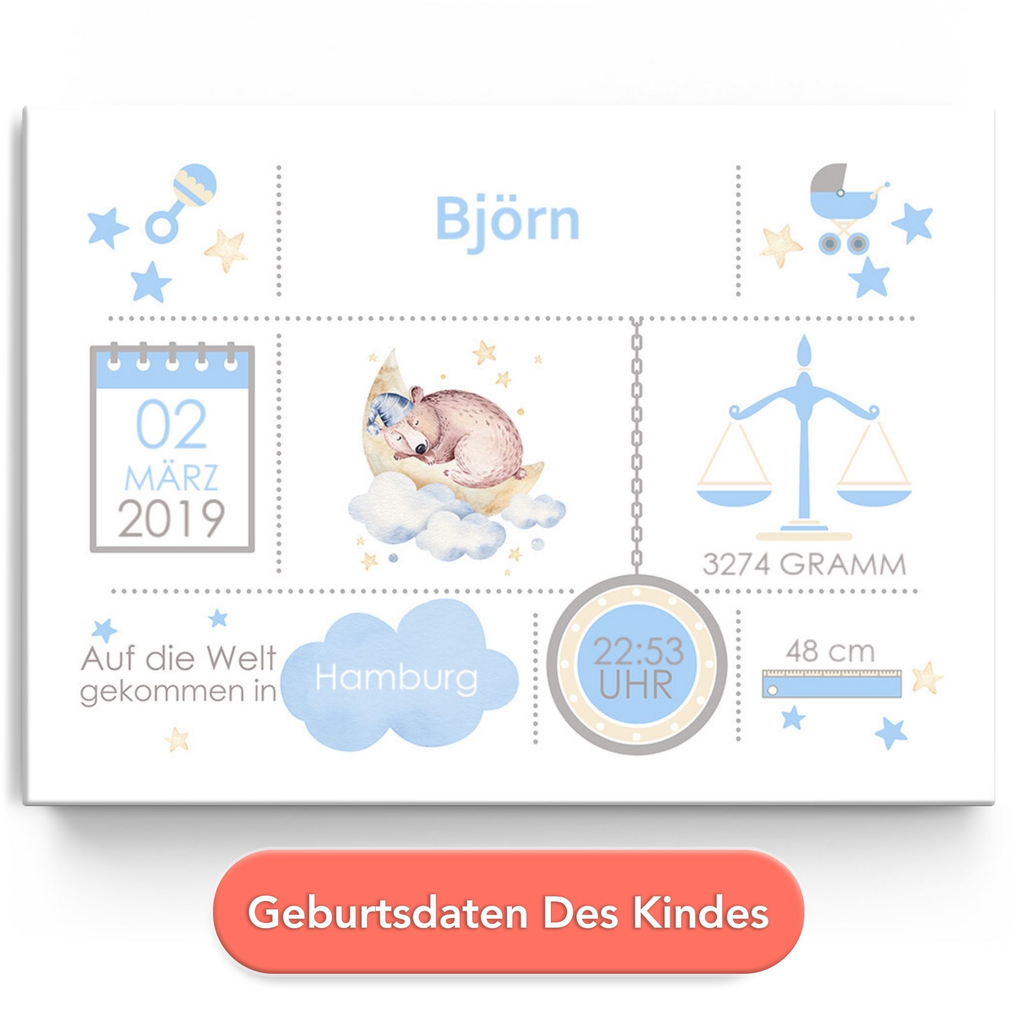 Baby Leinwand Bär