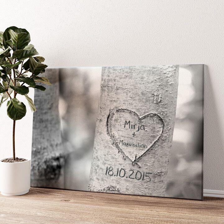 Leinwandbild personalisiert Treeheart