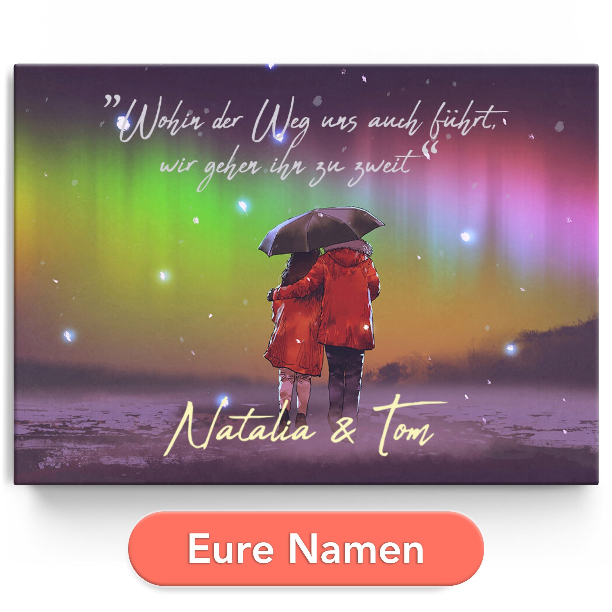 Personalisiertes Leinwandbild Vertrautheit