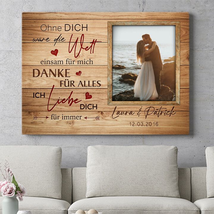 Personalisiertes Wandbild Niemals einsam